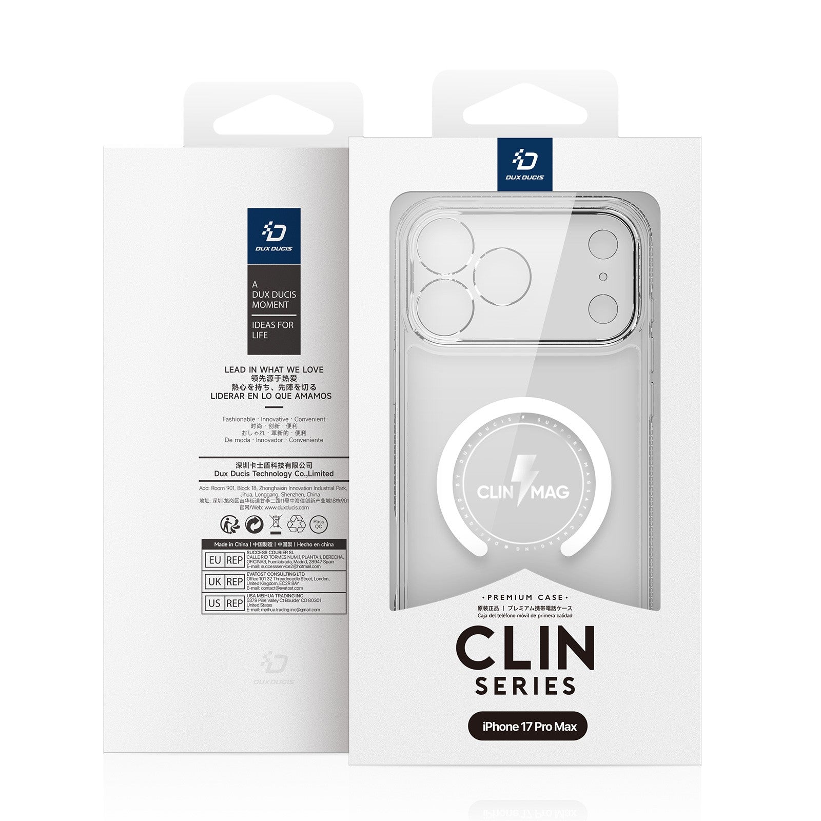 Ümbris Dux Ducis Clin Magsafe Apple iPhone 17 Pro Max (läbipaistev)