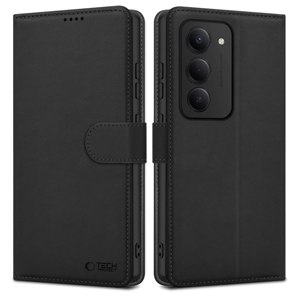 Ümbris kaanega Tech-Protect Wallet Xiaomi Redmi 15 4G / Redmi 15 5G (must)