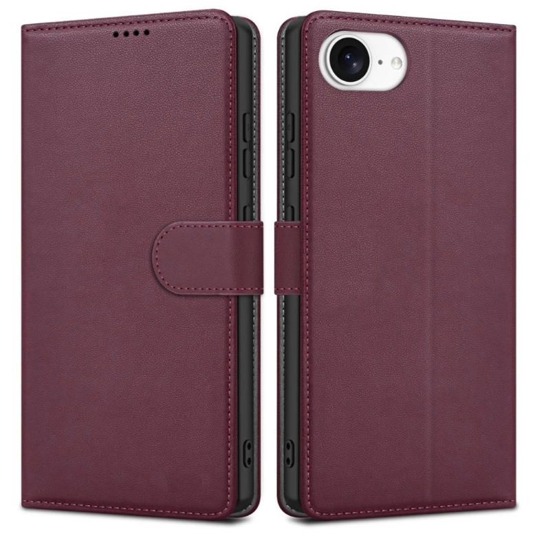 Ümbris kaanega Fancy Wallet Xiaomi Redmi 15С 4G (viinamari)