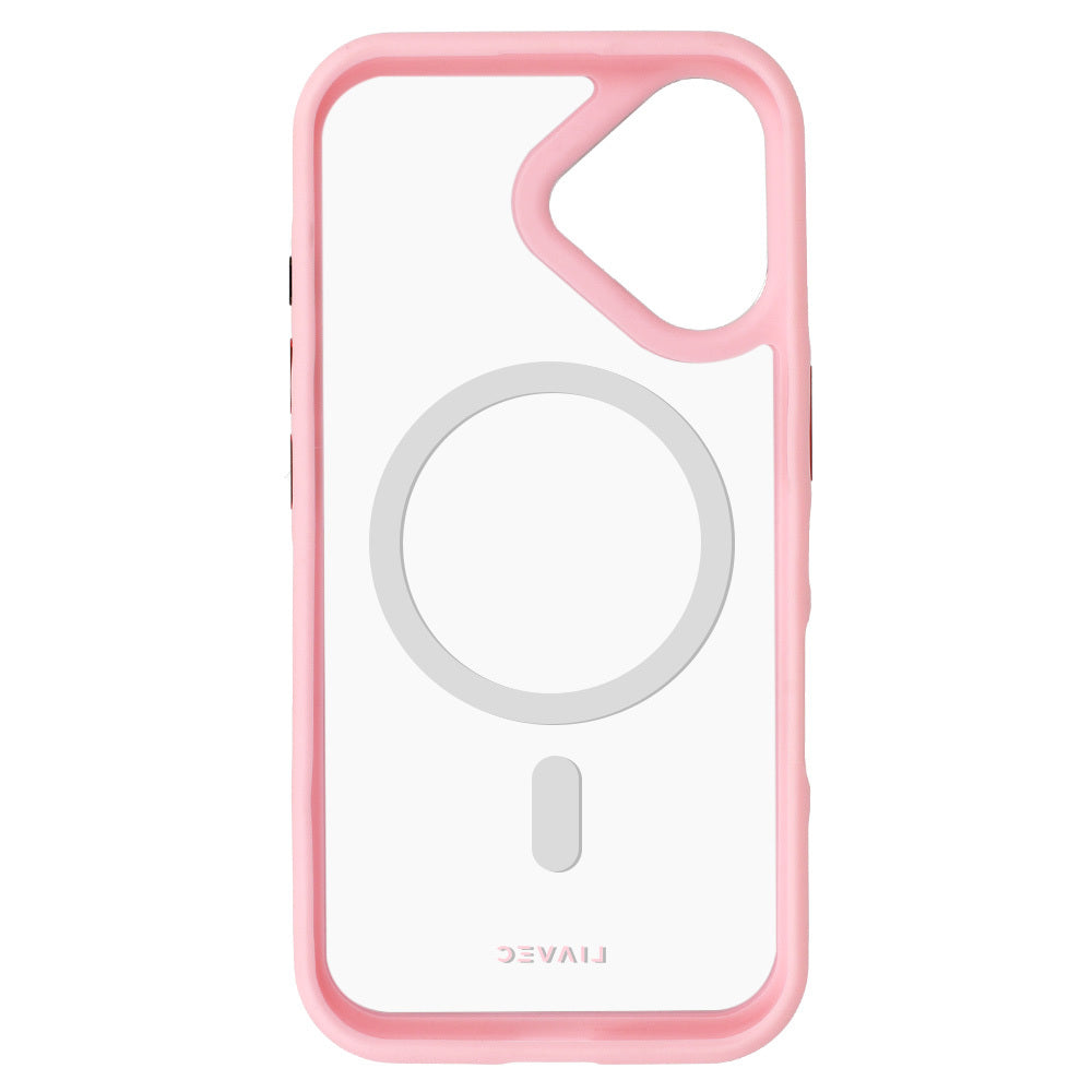 Ümbris Liavec Hybrid Magsafe Clear Case iPhone 16 (roosa)