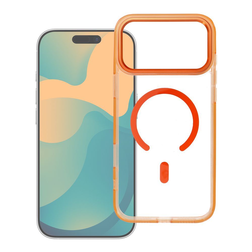 Ümbris FRAME CLEAR HYBRID MAG COVER iPhone 17 Pro Max (oranz)