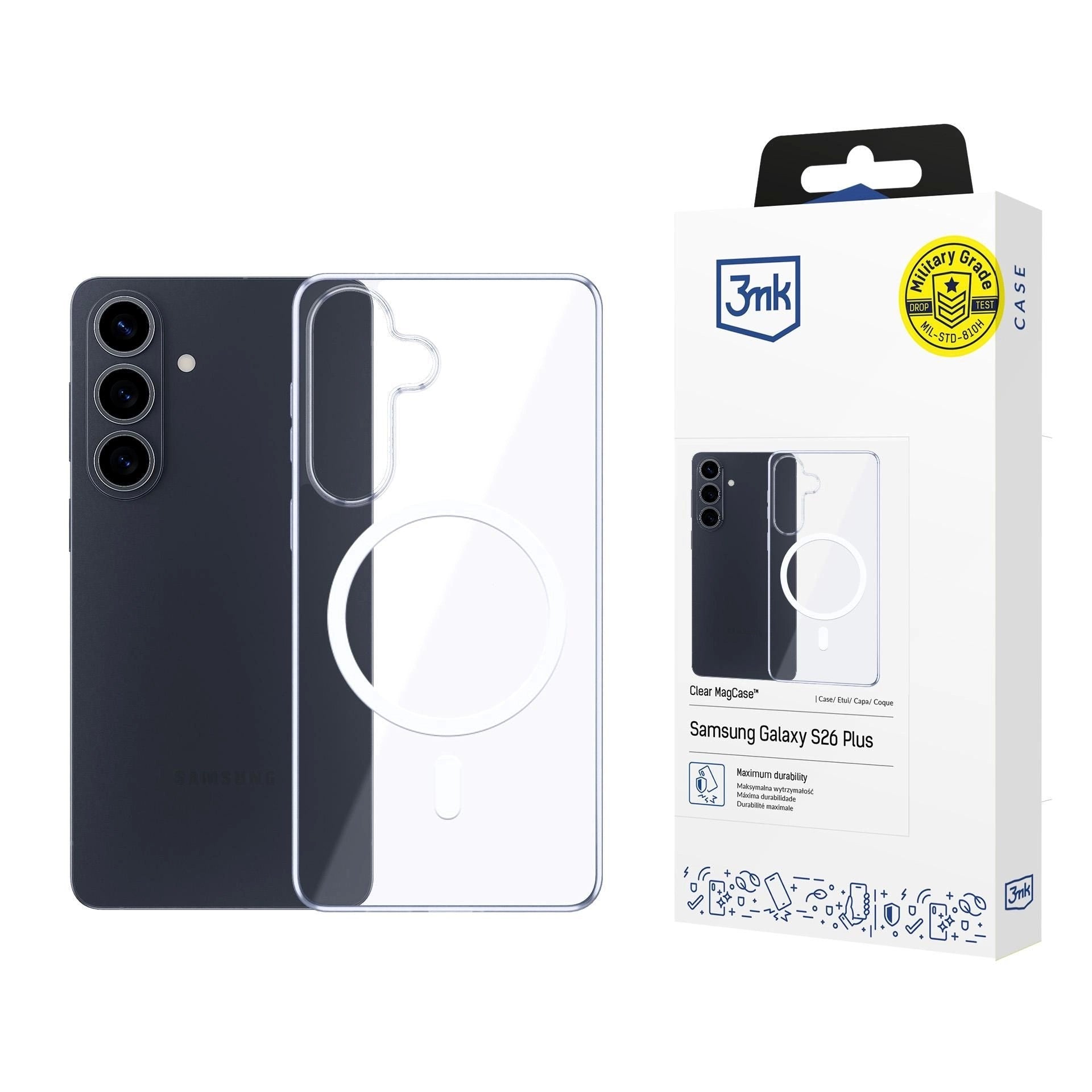 Silikoon 3MK Clear MagCase Samsung S947 S26 Plus (läbipaistev)