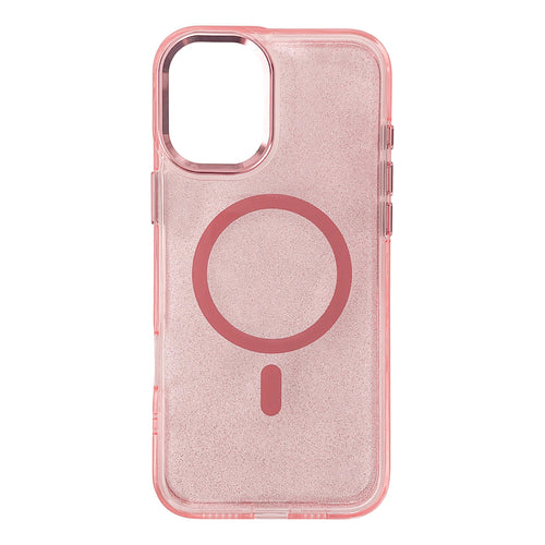 Silikoon Crystal Glitter MagSafe Case Samsung Galaxy S26/S26 Pro (läbipaistev/roosa)