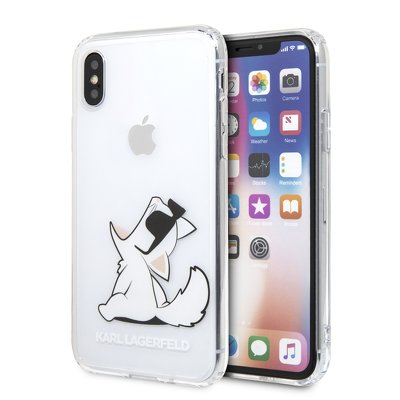 Silikoon Karl Lagerfeld KLHCPXCFNRC iPhone X / XS (läbipaistev)