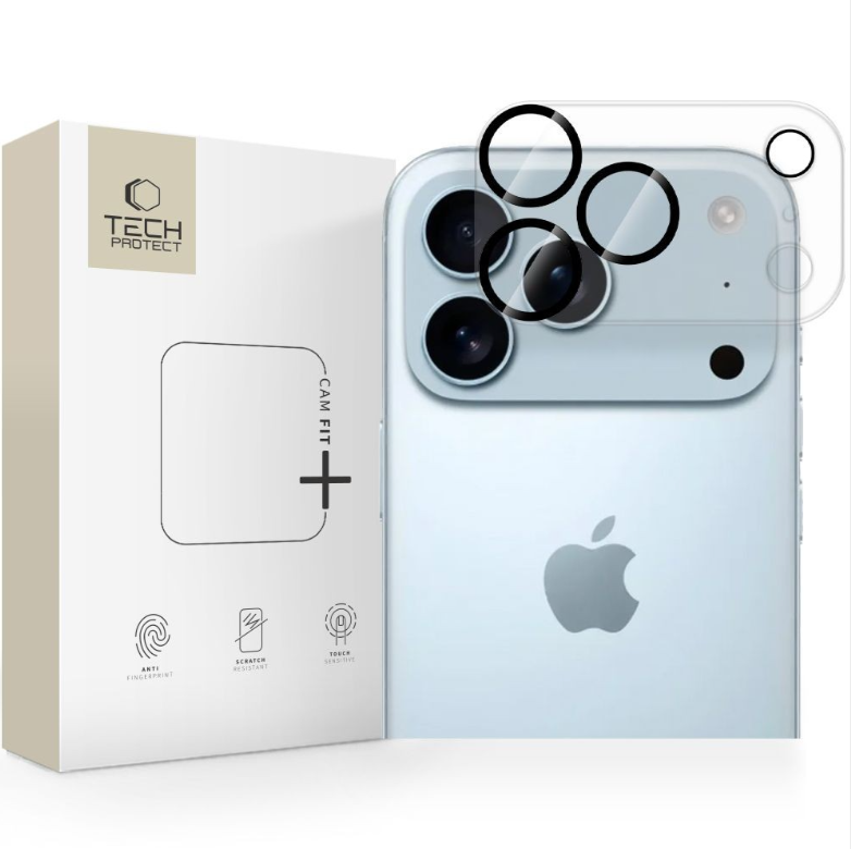 Kaitseklaas Tech-Protect Cam Fit+ tagakaamerale iPhone 17 Pro (läbipaistev)