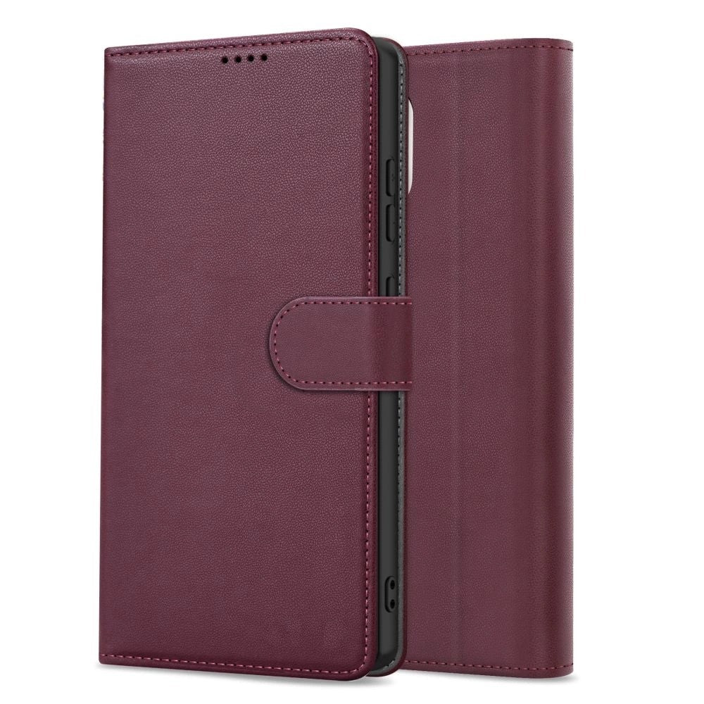 Ümbris kaanega Fancy Wallet Samsung S26 Ultra (viinamari)