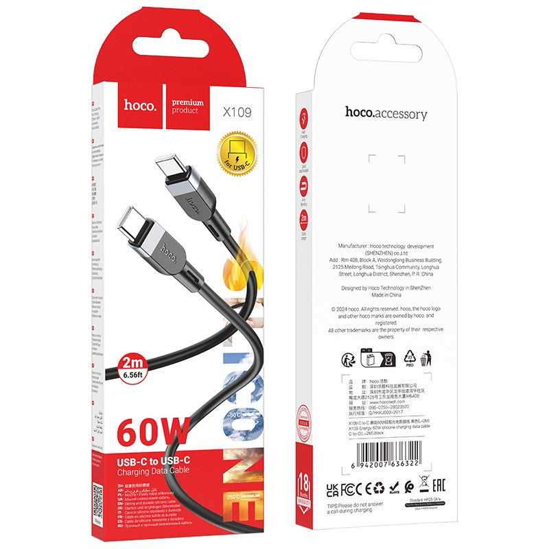 Juhe Hoco X109 60W USB-C to USB-C (2m / must)