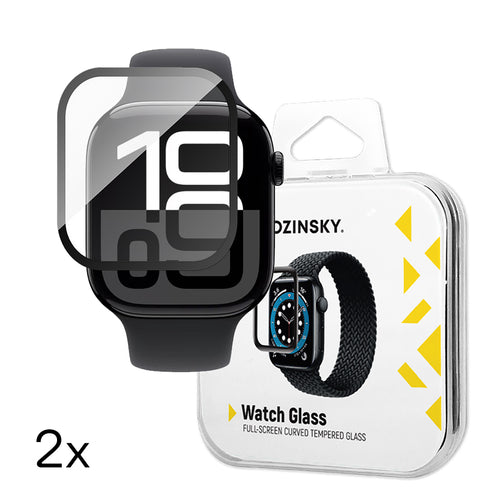 Kaitseklaas Wozinsky Full Glue Apple Watch 10 46mm must servaga (2 tk pakis)