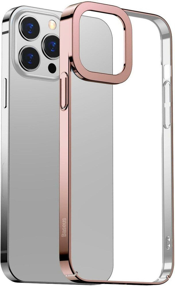 Ümbris Baseus Protective Case iPhone 13 (läbipaistev/roosa)