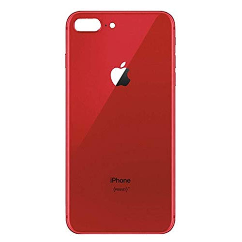 Varuosa Iphone 8 Plus tagumise kaane klaas suurema avaga kaamera jaoks (punane)