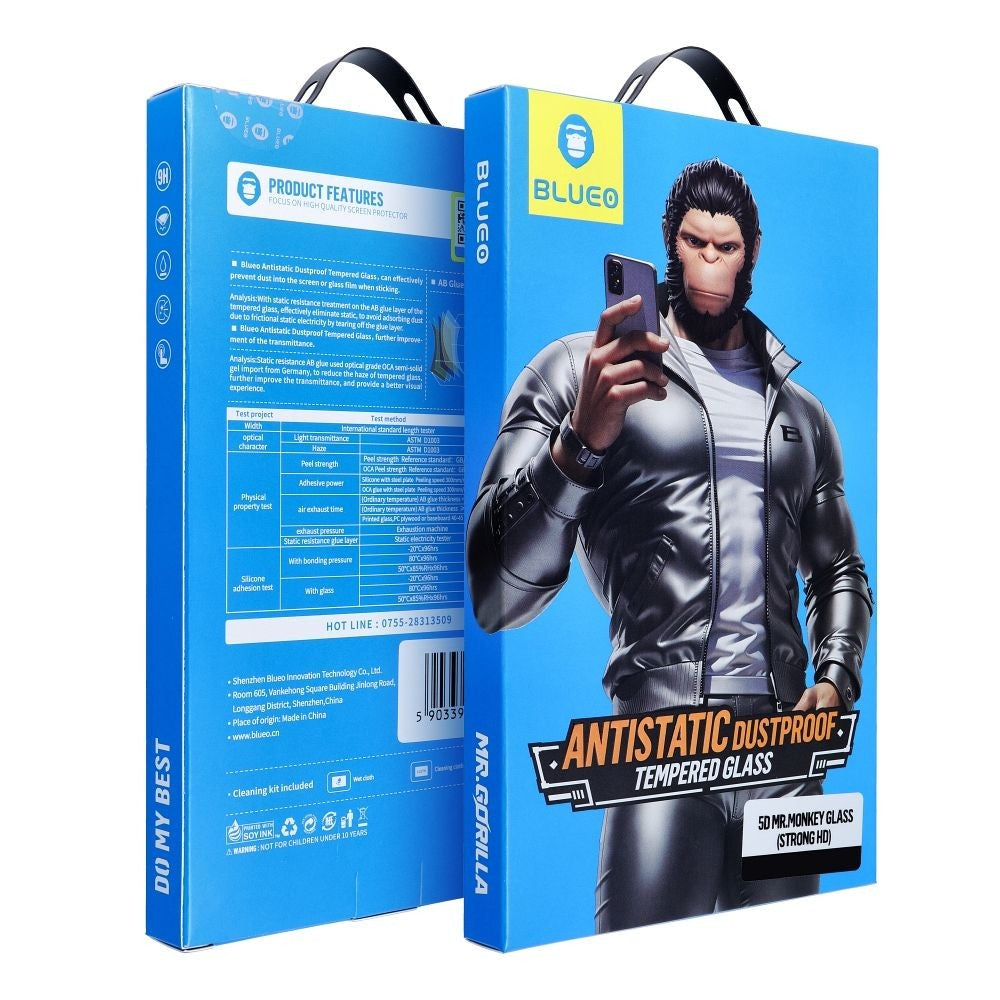 Kaitseklaas "5D Mr. Monkey" Full Glue Strong HD iPhone 13/ iPhone 13 Pro/ iPhone 14/ iPhone 16e (must)