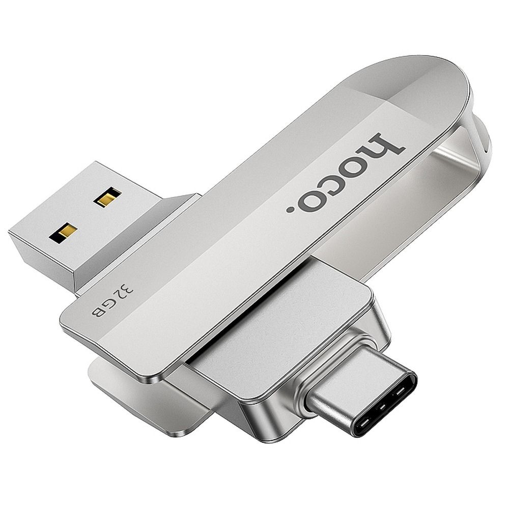 Mälupulk Hoco UD10 32GB USB 3.0 / Type-C (hõbedane)