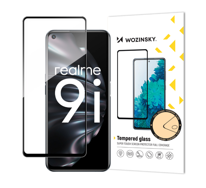 Kaitseklaas Wozinsky Oppo A76 / Oppo A36 / Realme 9i (must)