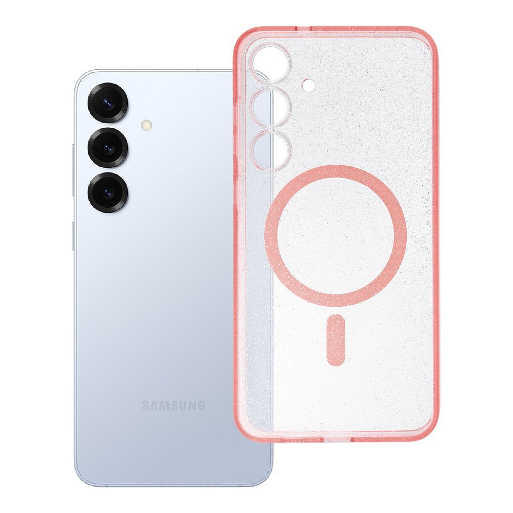 Ümbris Clear Mag Cover Samsung S25 (läbipaistev/roosa)