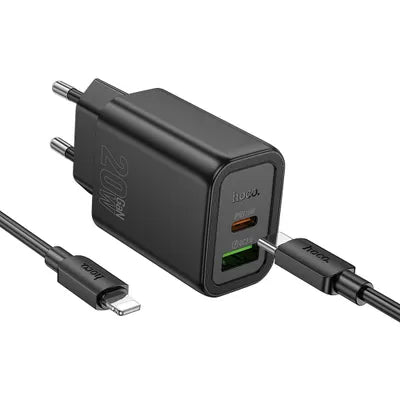 Adapter Hoco N61 USB-C PD20W + USB-C to Lightning 1.0m (must)