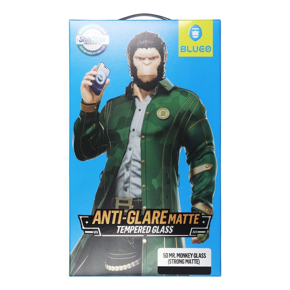 Kaitseklaas "Mr. Monkey 5D" Full Glue Strong Matte iPhone XR / 11 (must)