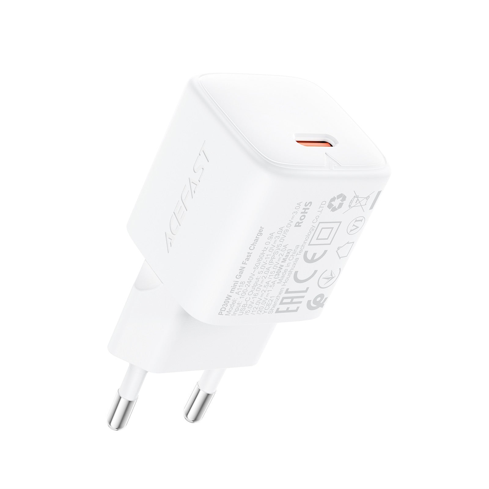 Laadija Acefast A118 30W USB-C (valge)