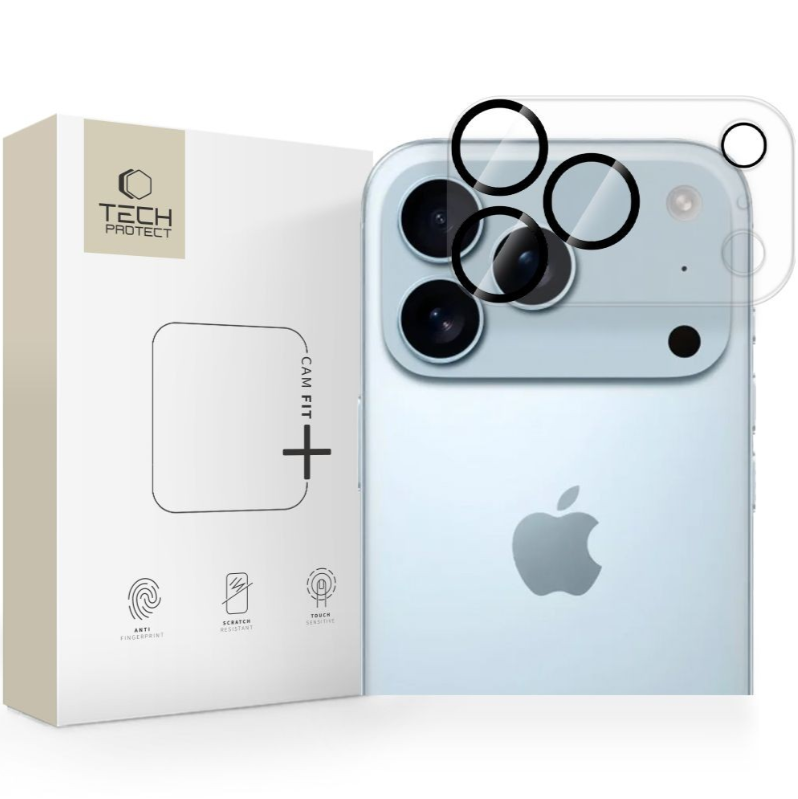 Kaitseklaas Tech-Protect Cam Fit+ tagakaamerale iPhone 17 Pro Max (läbipaistev)