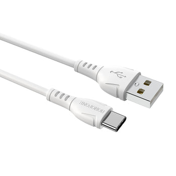 USB juhe Borofone Cable BX51 Triumph 3A USB-A to Type-C (1m / valge)