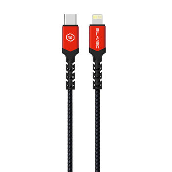 Juhe Blavec Cable Raptor Type-C-lightning PD 20W, 0.25m (punane/must)