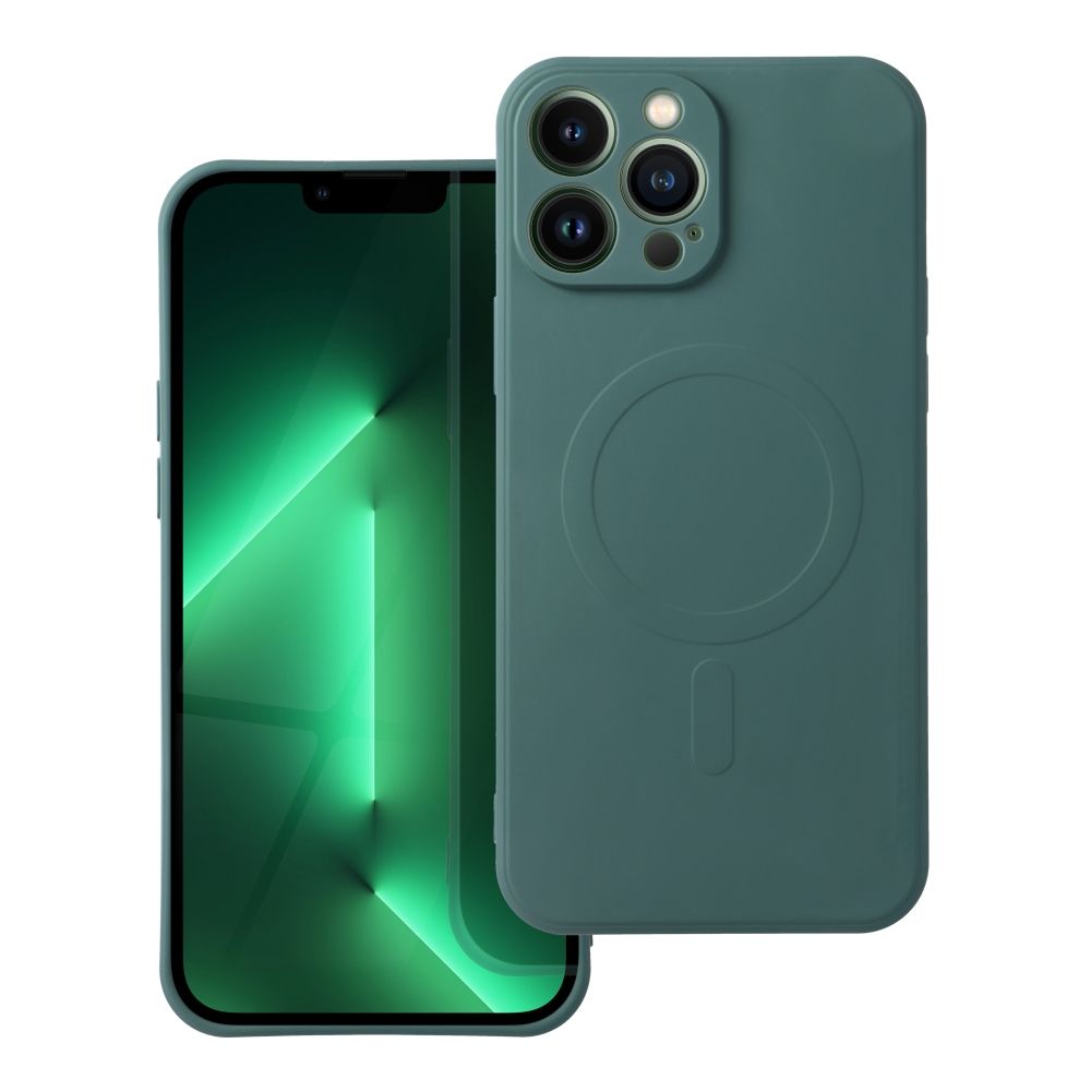 Silikoon Mag Cover iPhone 13 Pro (roheline)
