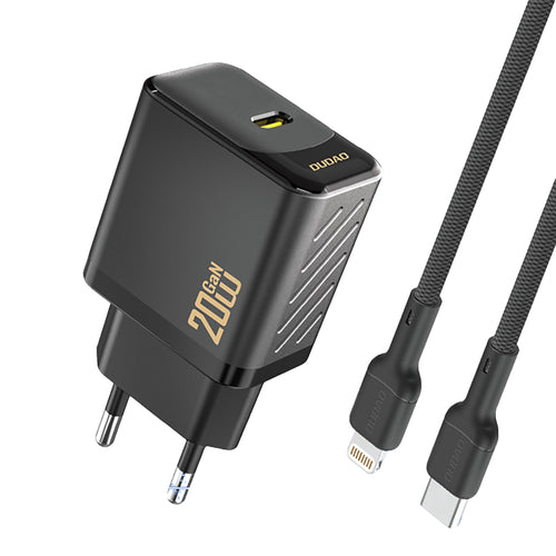 Laadija juhtmega USB-C-Lightning Dudao A23 2.4A (must)