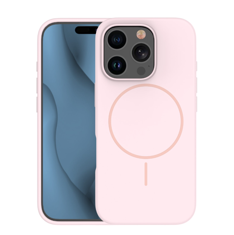Ümbris Silicone Thin Mag Apple iPhone 15 Pro (heleroosa)