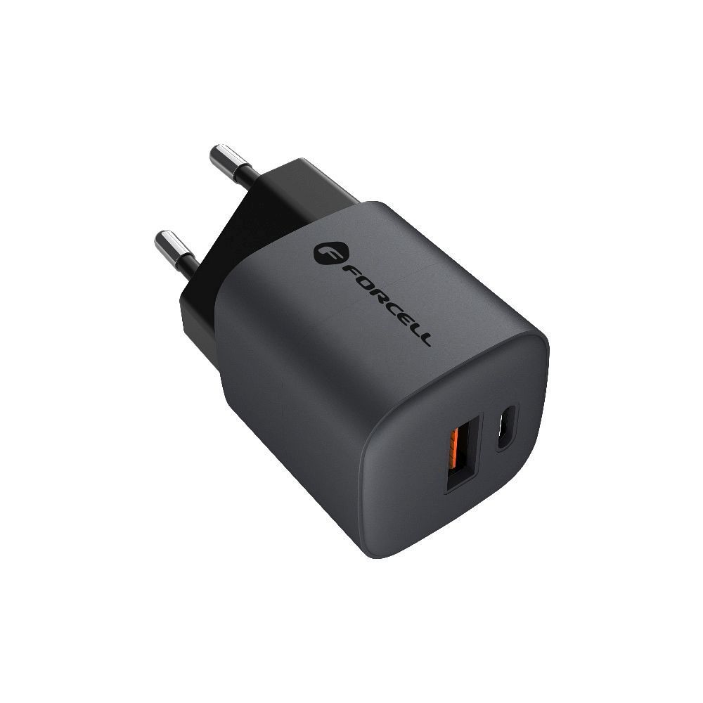 Laadija Forcell F-Energy GaN USB C + USB A QC4.0 PD 3A 33W VT-31 (hall)
