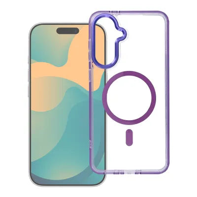 Ümbris Frame Clear Hybrid Mag Cover Samsung S26 Plus (läbipaistev/lilla)