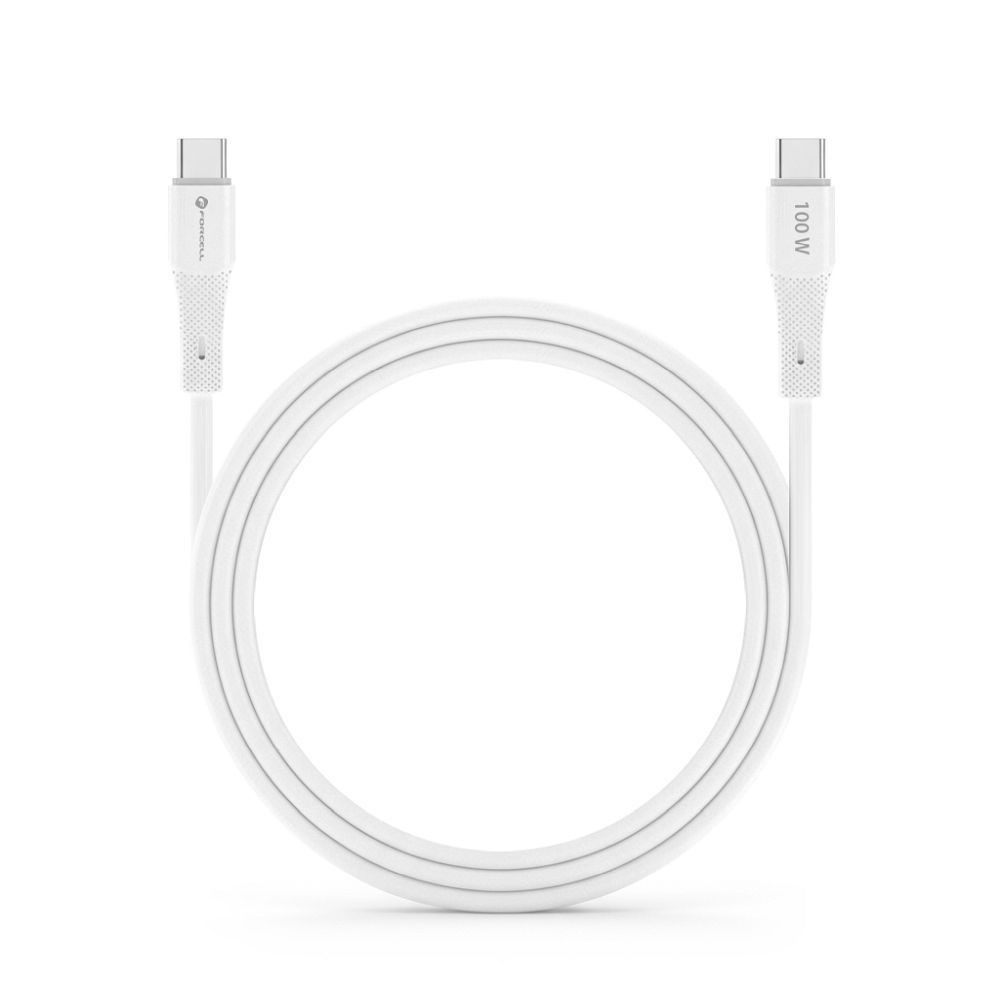 Juhe Forcell F-Energy Forcell F-Energy QC4.0 PD 5A 100W Silicone Type-C to Type-C 1m (valge)