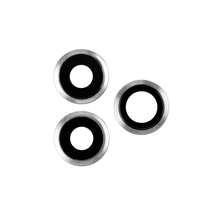 Varuosa iPhone 11 Pro/11 Pro Max kaamera klaas raamiga hõbe (3Tk)