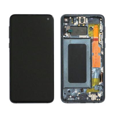 Varuosa LCD ekraan raamiga Samsung Galaxy S10e/G970F originaal Prism Black (Grade A)