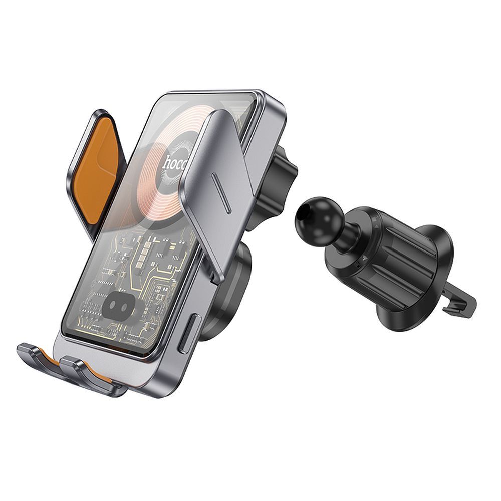 Autohoidik laadijaga Magsafe Hoco HW7 15W, Armatuurile (must)