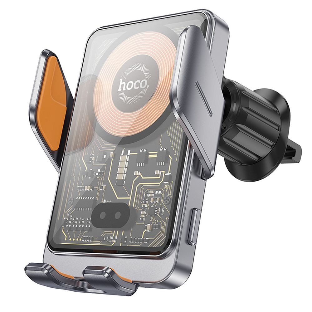 Autohoidik laadijaga Magsafe Hoco HW7 15W, Armatuurile (must)