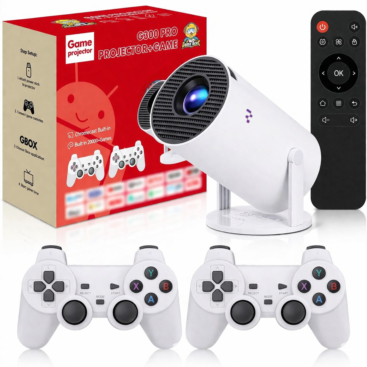 Mänguprojektor Reach G300 Pro+ Gaming (valge)