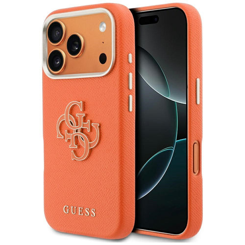 Guess MagSafe Ümbris FW Resin Logo iPhone 17 Pro (oranž)