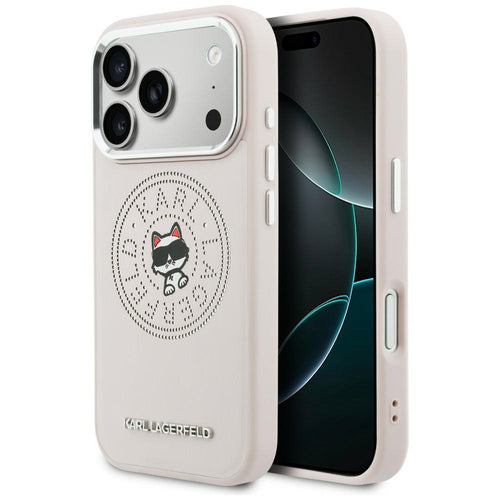 Karl Lagerfeld MagSafe Ümbris Point & Choupette Sketch Iphone 17 Pro (heleroosa)
