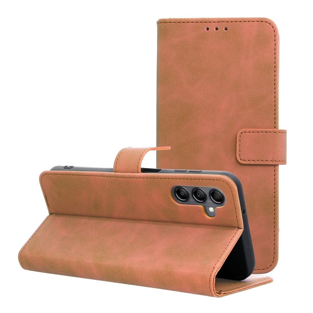 Ümbris kaanega TENDER Book Samsung Galaxy A14 (pruun)