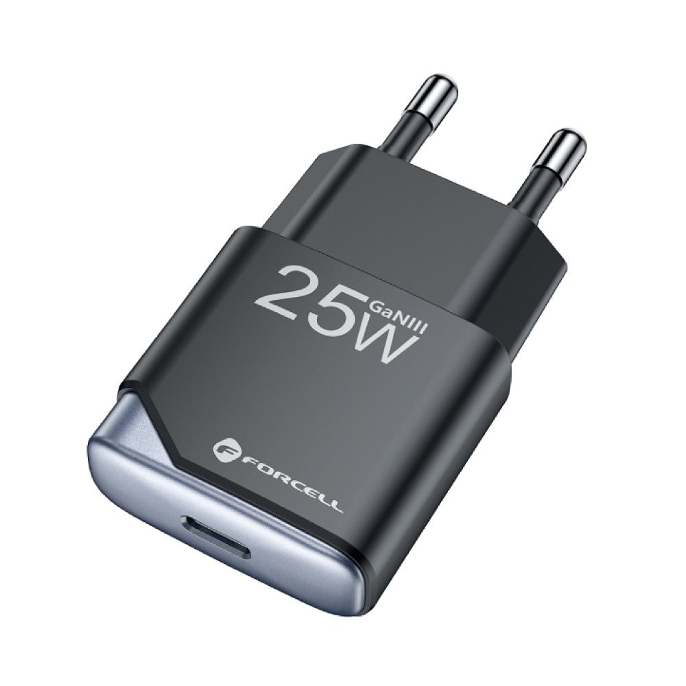 Adapter Forcell Ultra Slim B125101-E GaN III USB-C PD QC4.0 3A 25W (must)