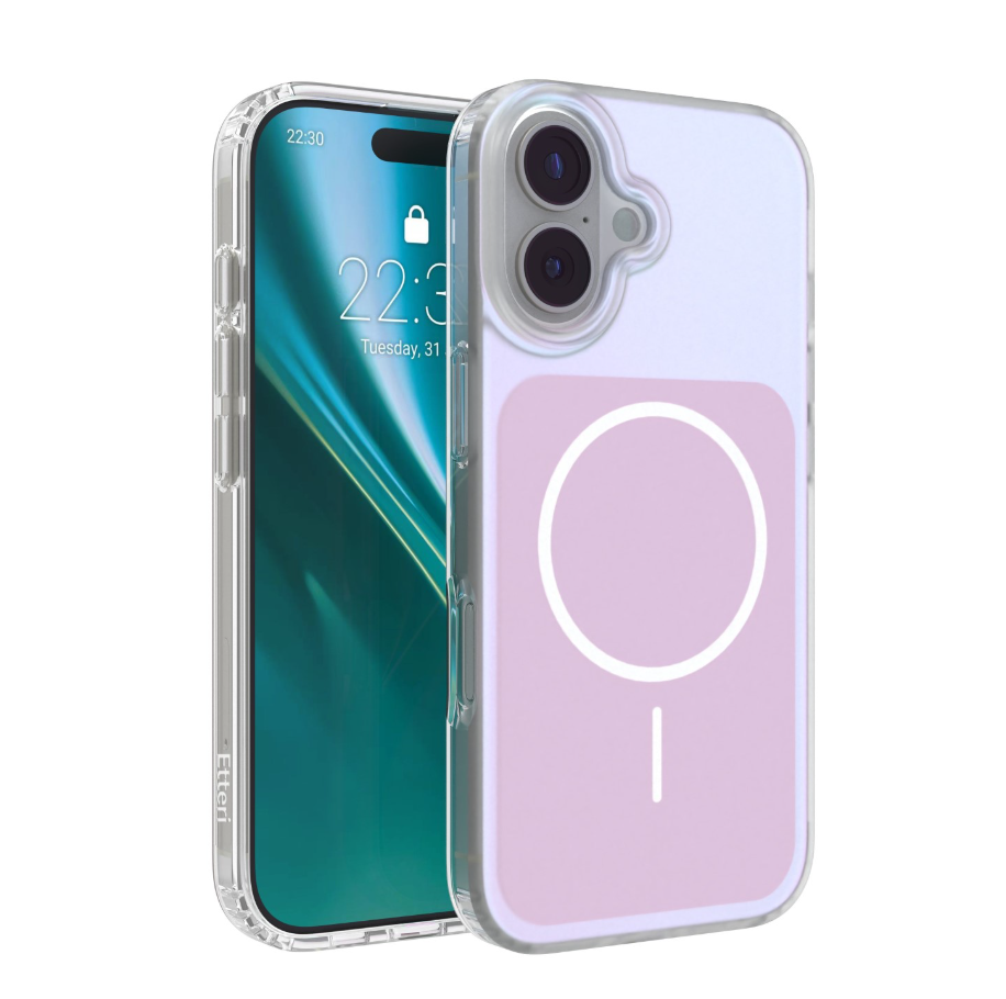 Ümbris Etteri Hidden silicone MagSafe iPhone 17 (läbipaistev/roosa)