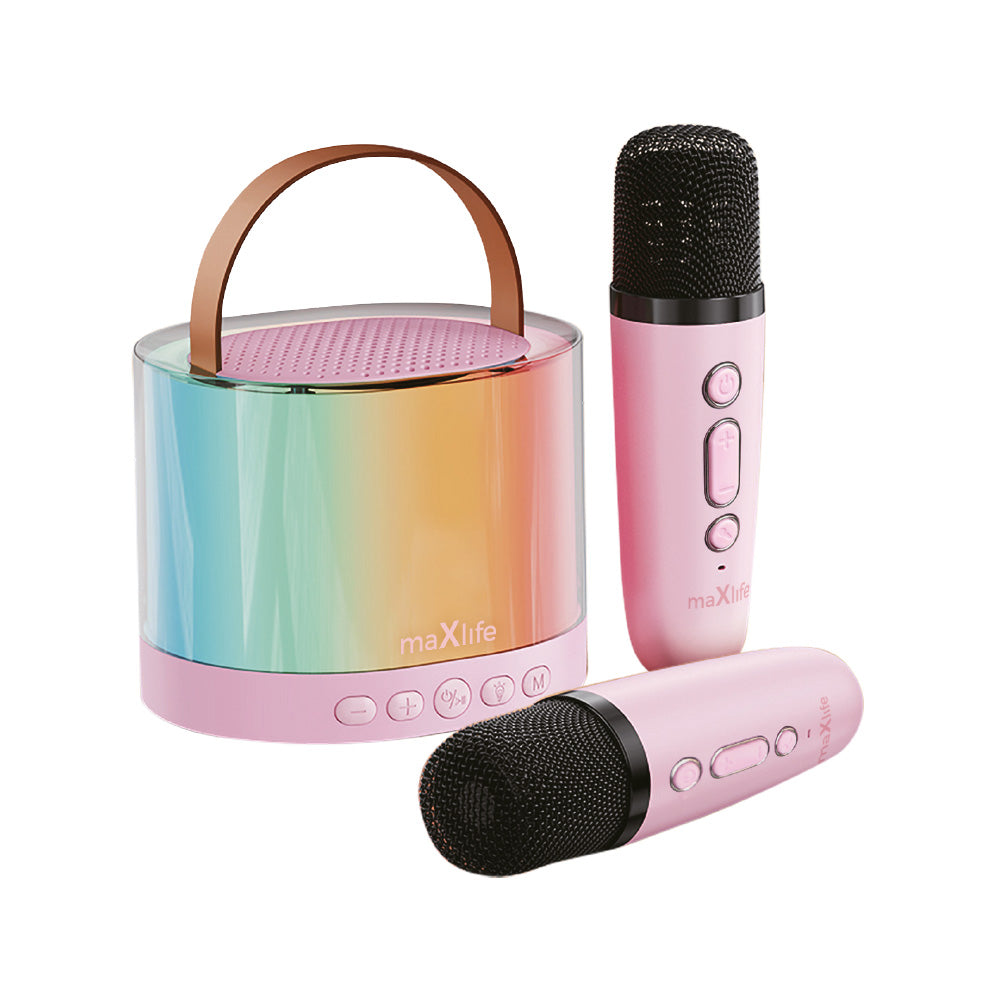 Maxlife Bluetooth karaoke kõlar MXKS-200 (roosa)