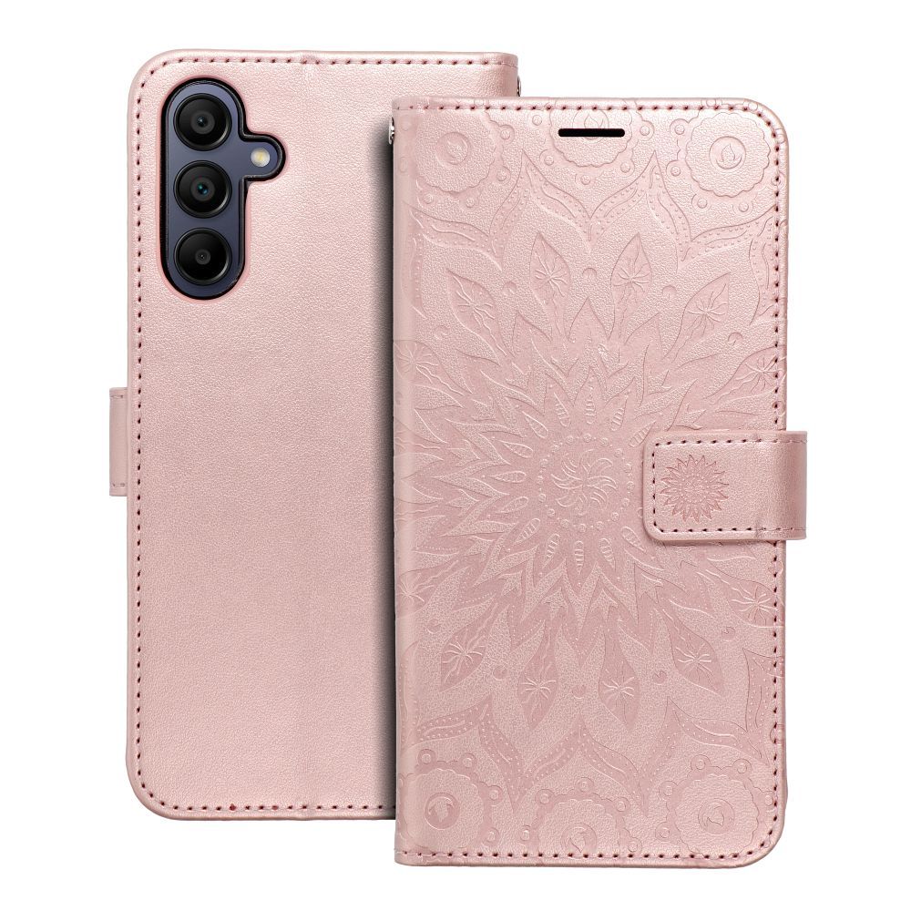 Ümbris kaanega Mezzo Book Samsung Galaxy A15 (mandala/roosa kuld)