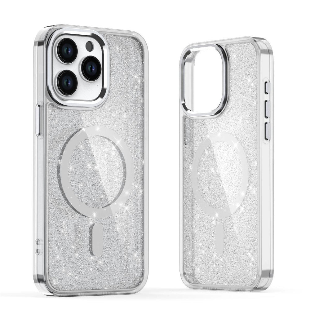 Ümbris Glitter MagSafe Anti-Drop iPhone 17 Pro (läbipaistev)