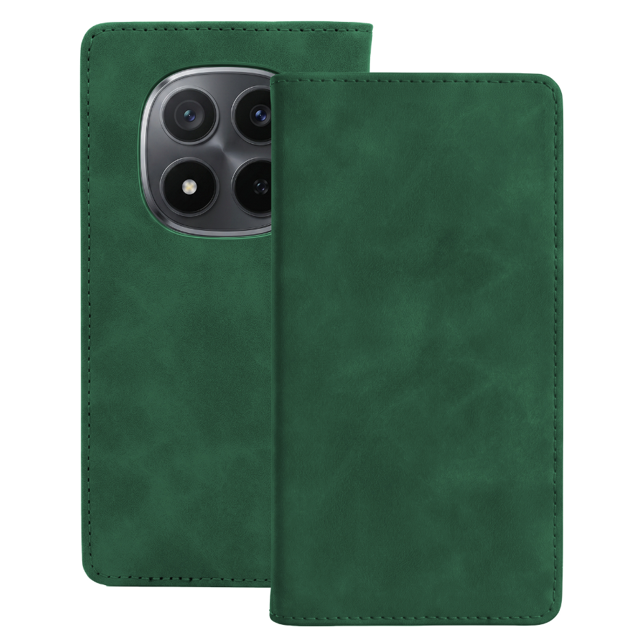 Ümbris kaanega Smart Suede Xiaomi Redmi Note 15 5G (roheline)