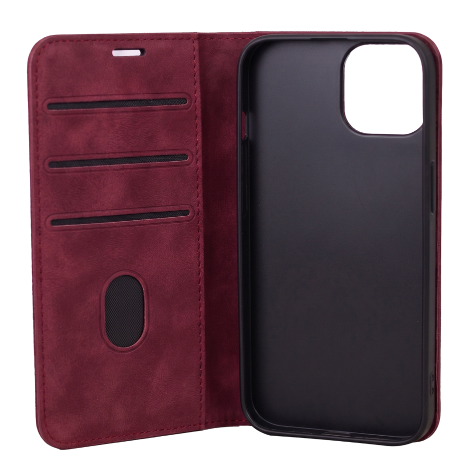 Ümbris kaanega Smart Suede Xiaomi Redmi Note 15 5G (viinamari)