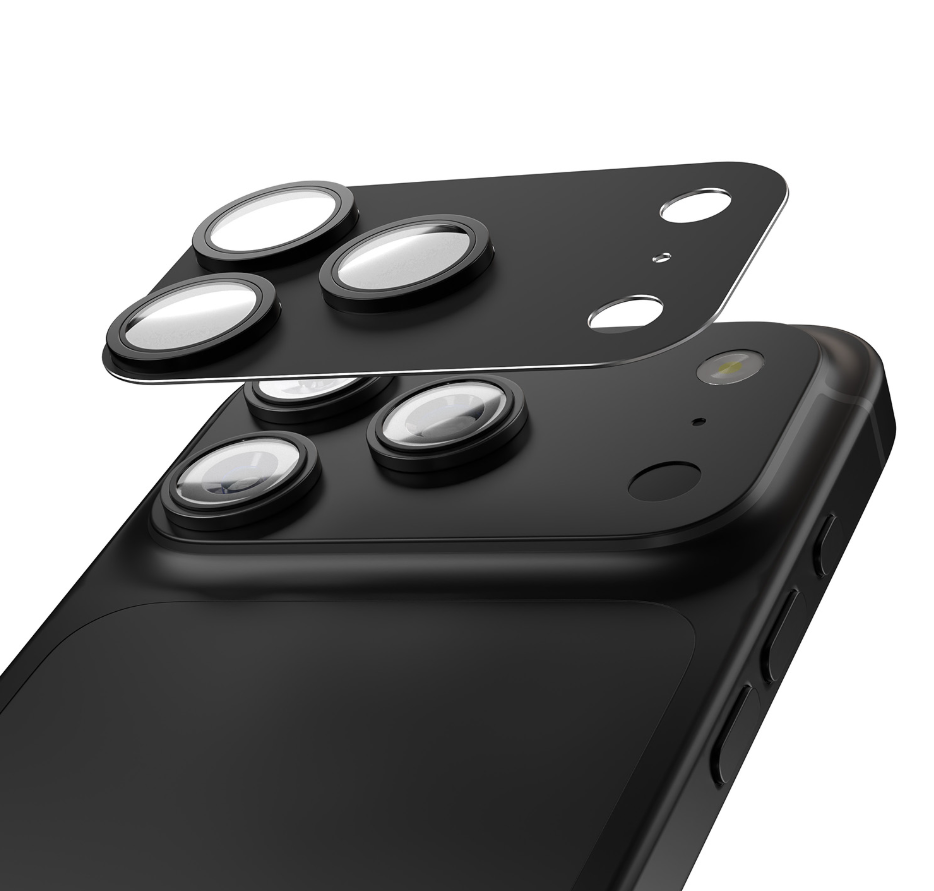 Kaitseklaas Etteri Full Camera Lens tagakaamerale iPhone 17 Pro (must)