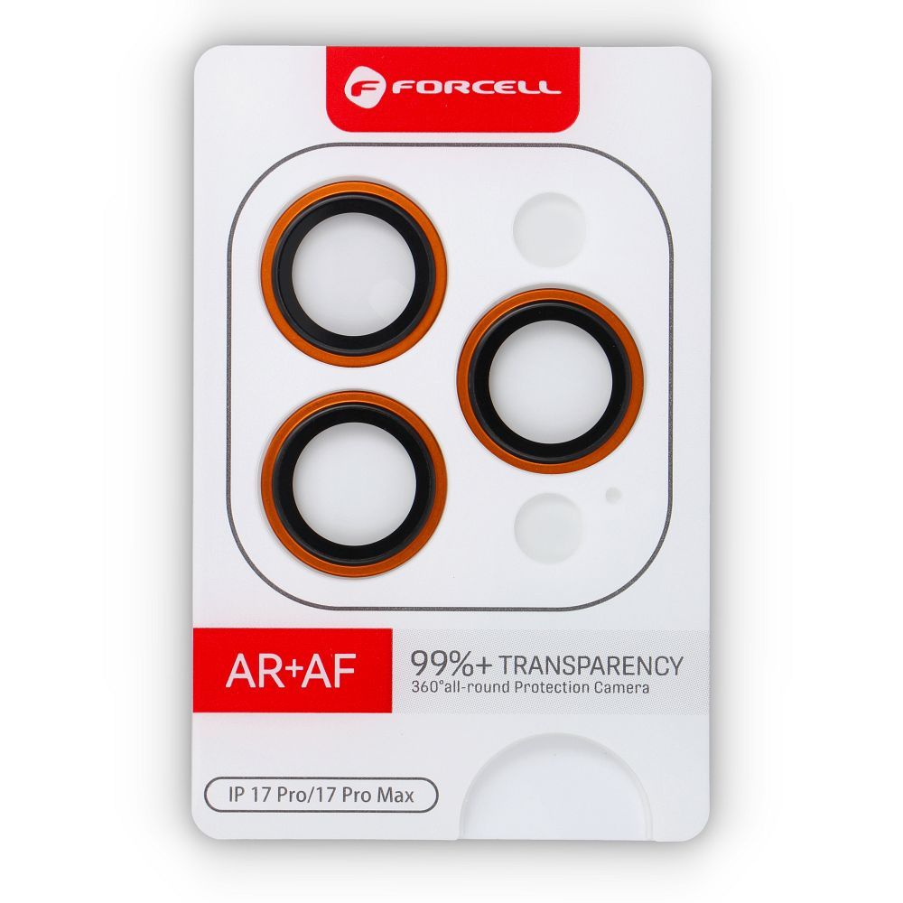 Kaitseklaas Forcell Premium tagakaamerale iPhone 17 Pro/ 17 Pro Max (oranž)
