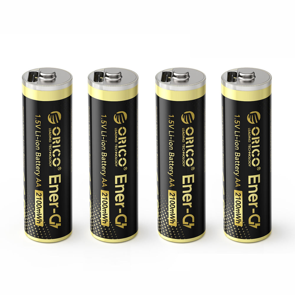 Patarei Orico AA USB-C Laetav (4 tk + kaabel)