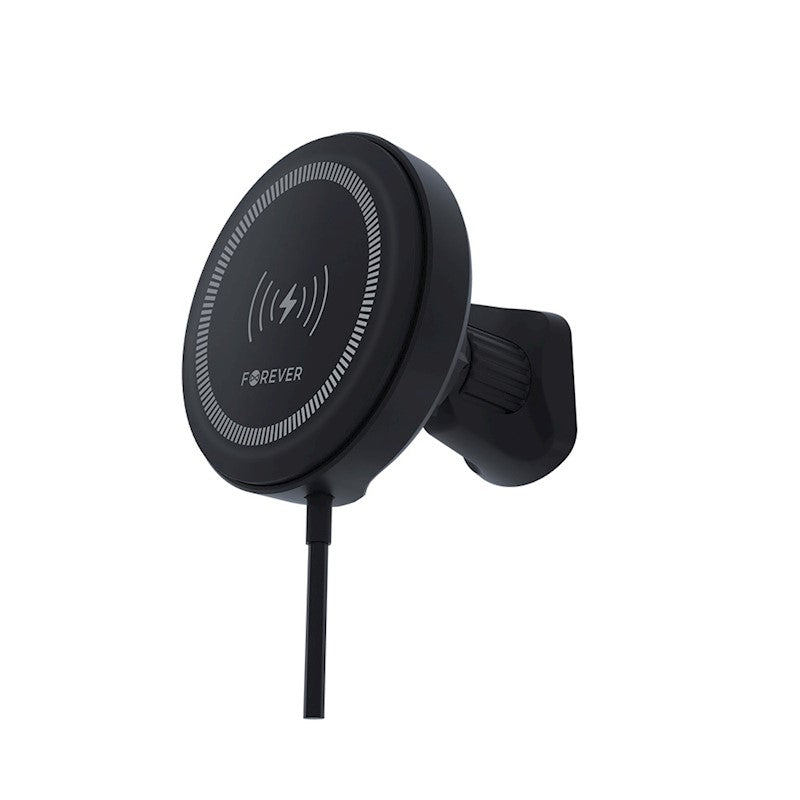 Autolaadija-hoidik Forever MACH-300 Ventilatsioonile Qi2 15W (must)