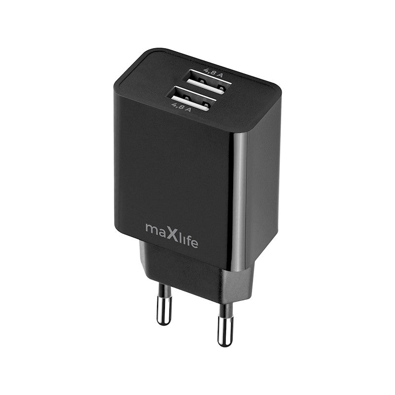 Laadija Maxlife MXTC-12 USB-A 4,8A (must)